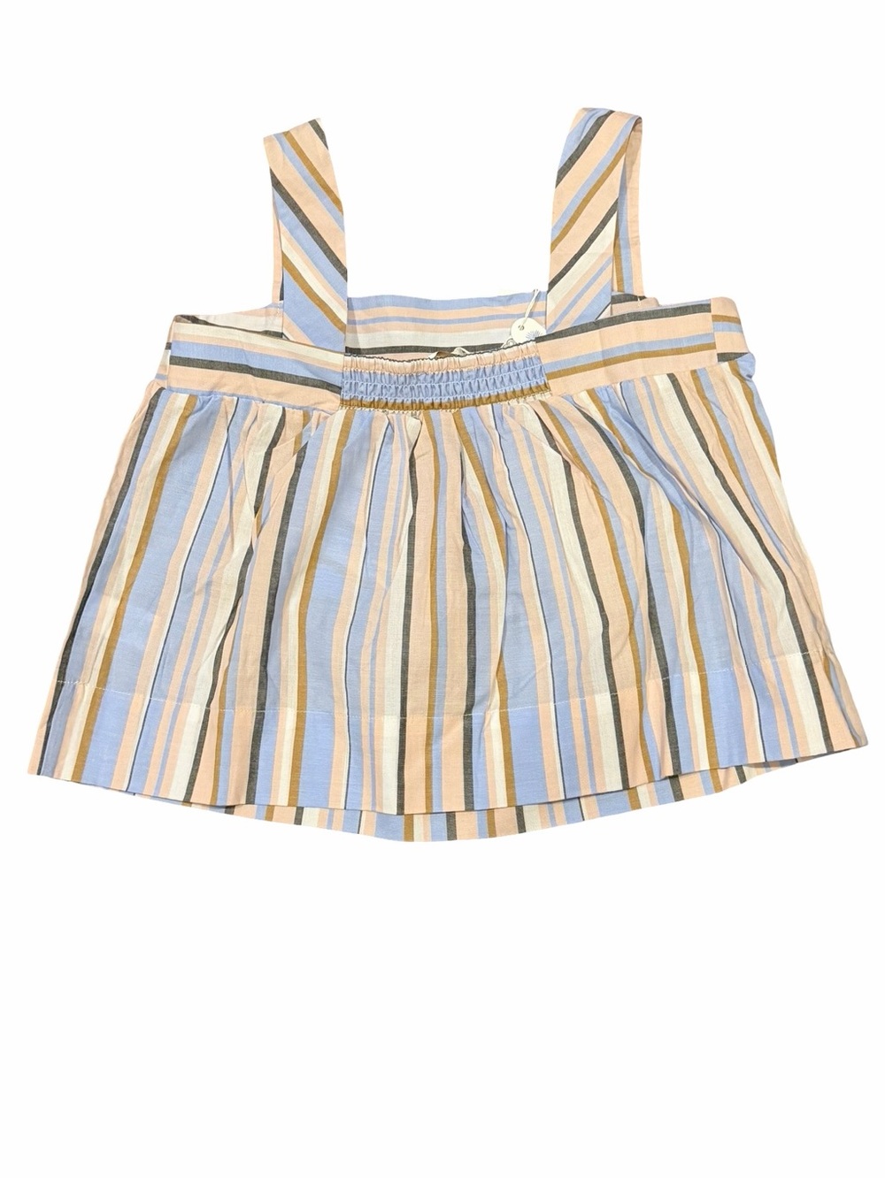 Caroline Constas Striped Cotton Tank Top & Shorts Set Blue Cream S NWT - Picture 4 of 9